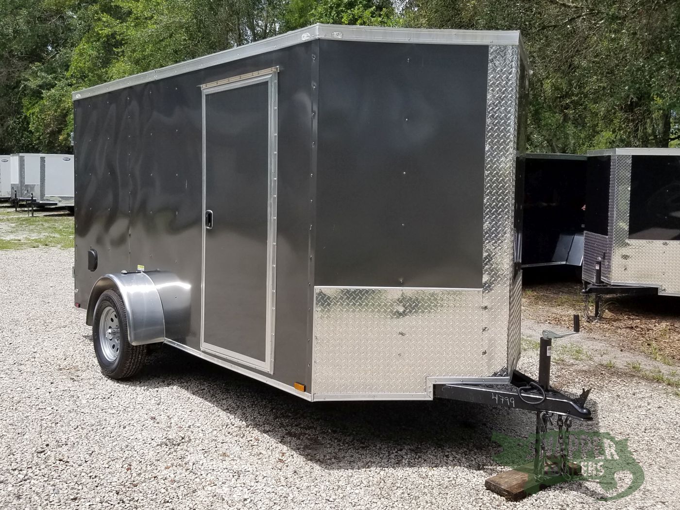Quality Cargo 6x12 SA Trailer - White, Double Doors, Side Door, Extra Height - Image 16