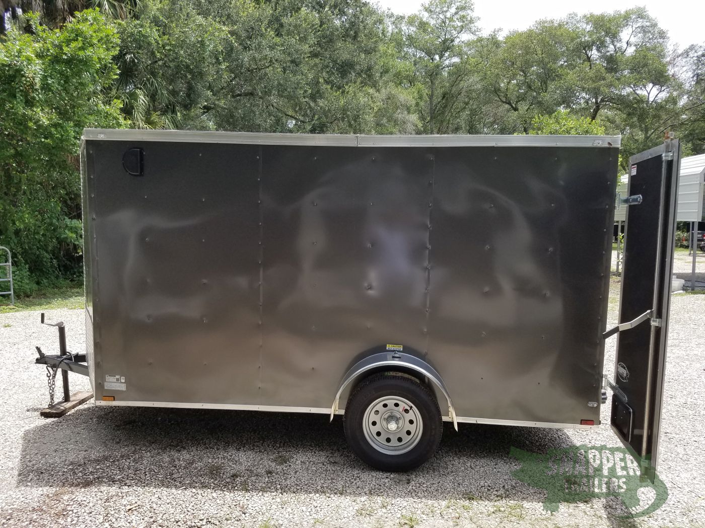 Quality Cargo 6x12 SA Trailer - White, Double Doors, Side Door, Extra Height - Image 4