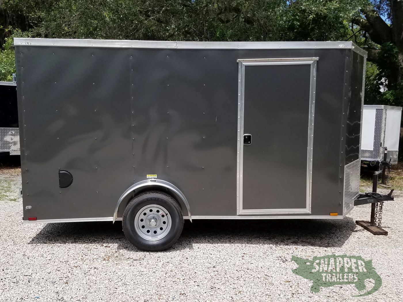 Quality Cargo 6x12 SA Trailer - White, Double Doors, Side Door, Extra Height