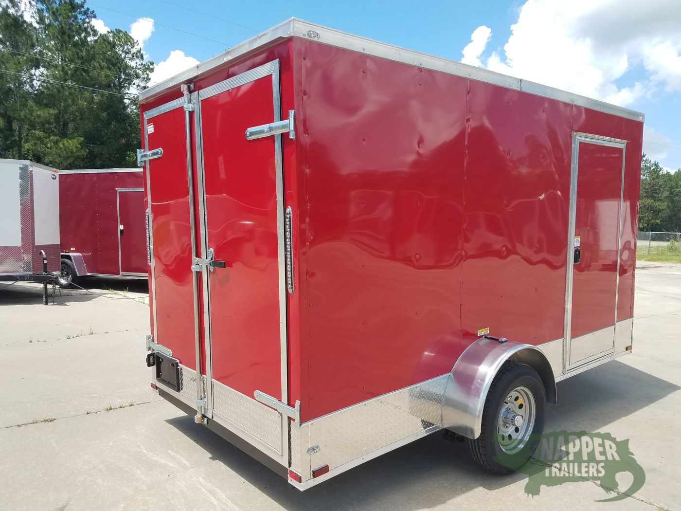 Quality Cargo 6x12 SA Trailer - Red, Double Doors, Side Door, Extra Height, ATP Wrap - Image 7