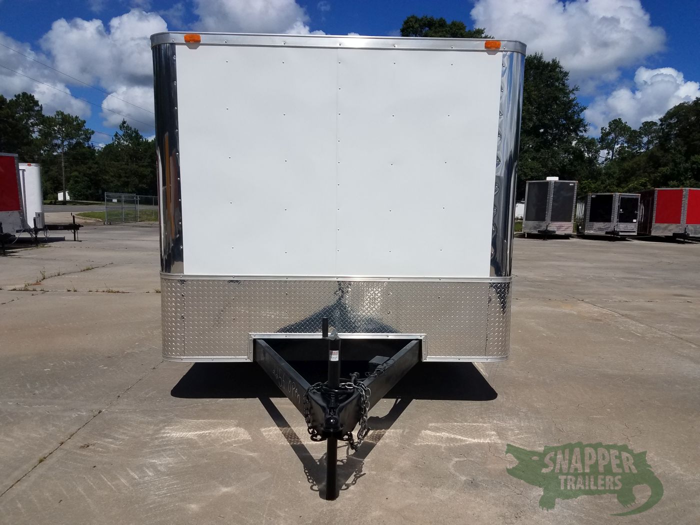 Quality Cargo 8.5x14 TA Trailer - White, Double Barn Doors, Side Door, Flat Front, Extended Tongue, Electrical Package, Interior Lining - Image 11