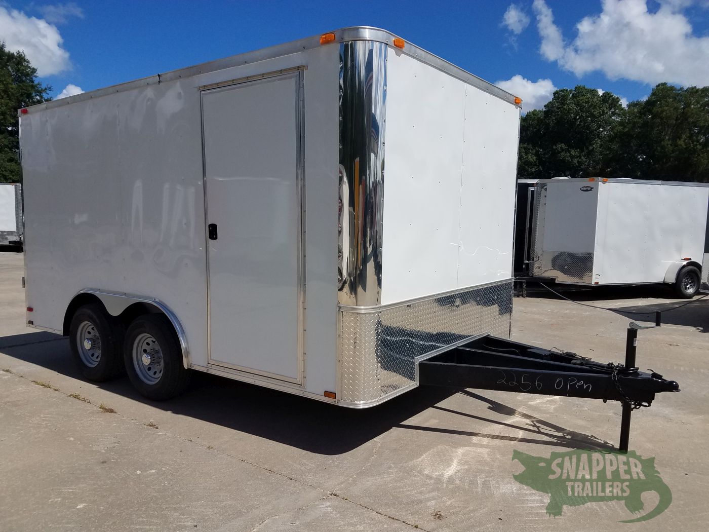 Quality Cargo 8.5x14 TA Trailer - White, Double Barn Doors, Side Door, Flat Front, Extended Tongue, Electrical Package, Interior Lining - Image 10