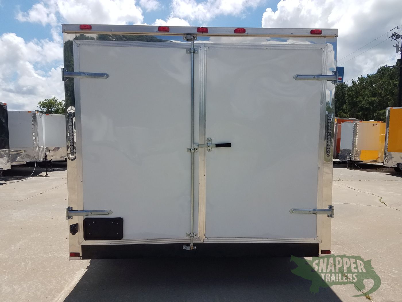 Quality Cargo 8.5x14 TA Trailer - White, Double Barn Doors, Side Door, Flat Front, Extended Tongue, Electrical Package, Interior Lining - Image 6