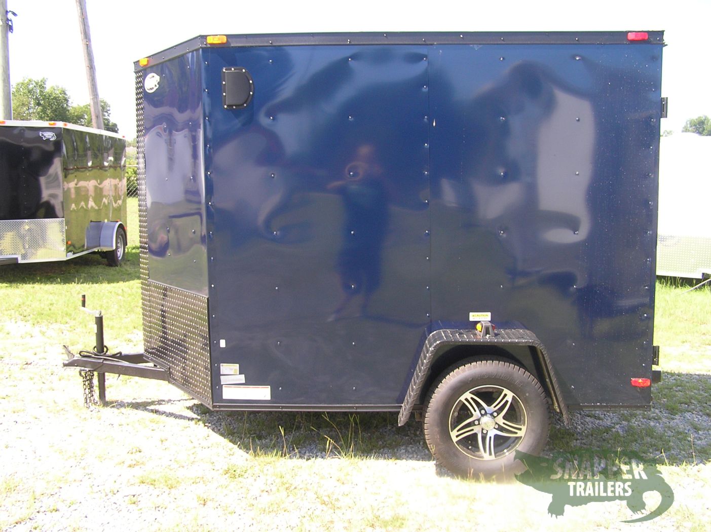 South Georgia Cargo 6x8 SA Trailer - Blue, Double Barn Doors, Side Door, Blackout Package, Extra Height, Stabilizer Jacks - Image 3