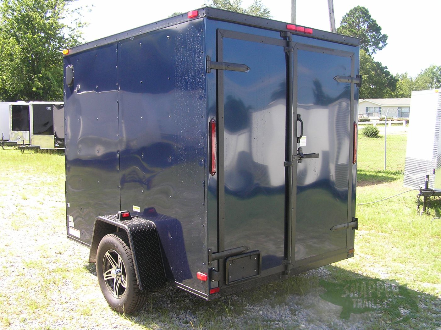 South Georgia Cargo 6x8 SA Trailer - Blue, Double Barn Doors, Side Door, Blackout Package, Extra Height, Stabilizer Jacks - Image 5