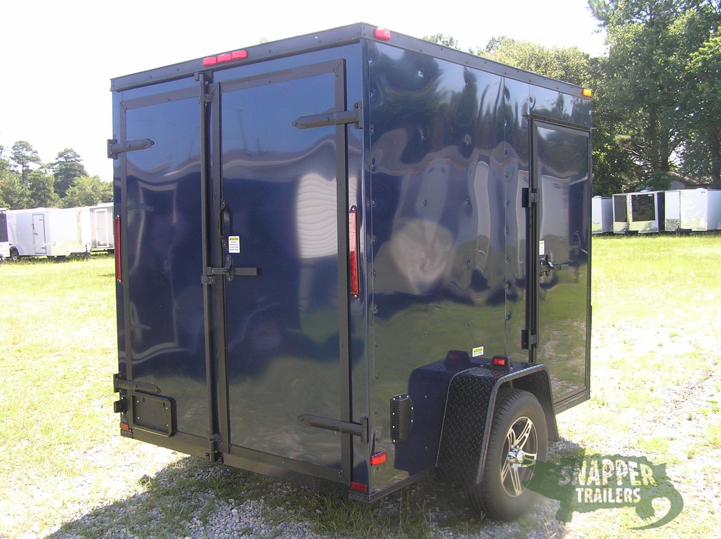 South Georgia Cargo 6x8 SA Trailer - Blue, Double Barn Doors, Side Door, Blackout Package, Extra Height, Stabilizer Jacks - Image 9