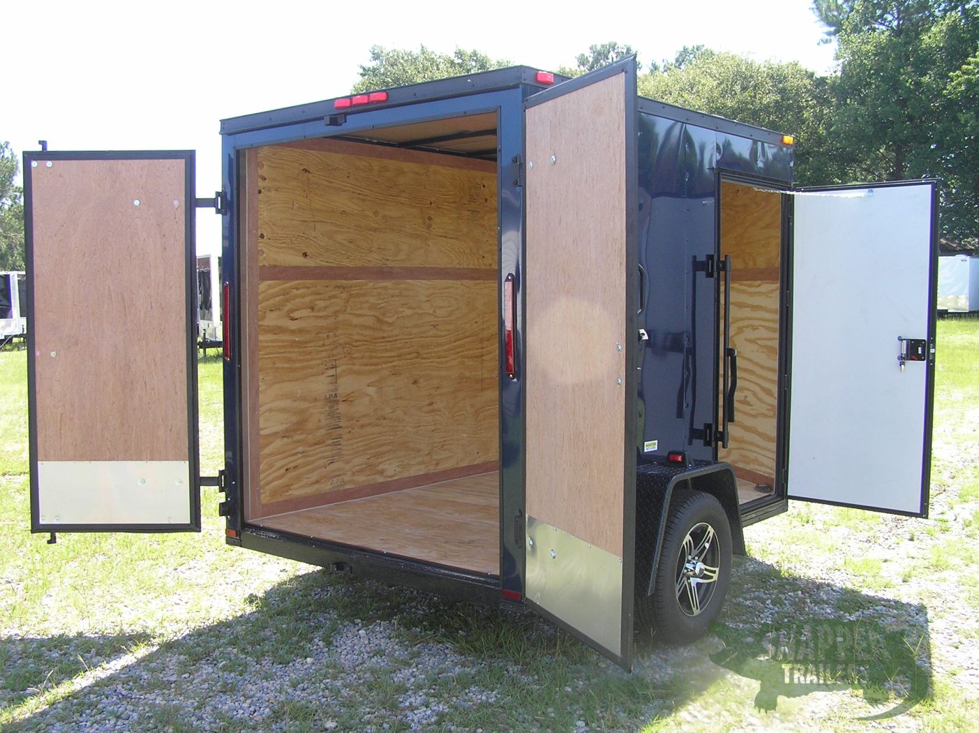South Georgia Cargo 6x8 SA Trailer - Blue, Double Barn Doors, Side Door, Blackout Package, Extra Height, Stabilizer Jacks - Image 8
