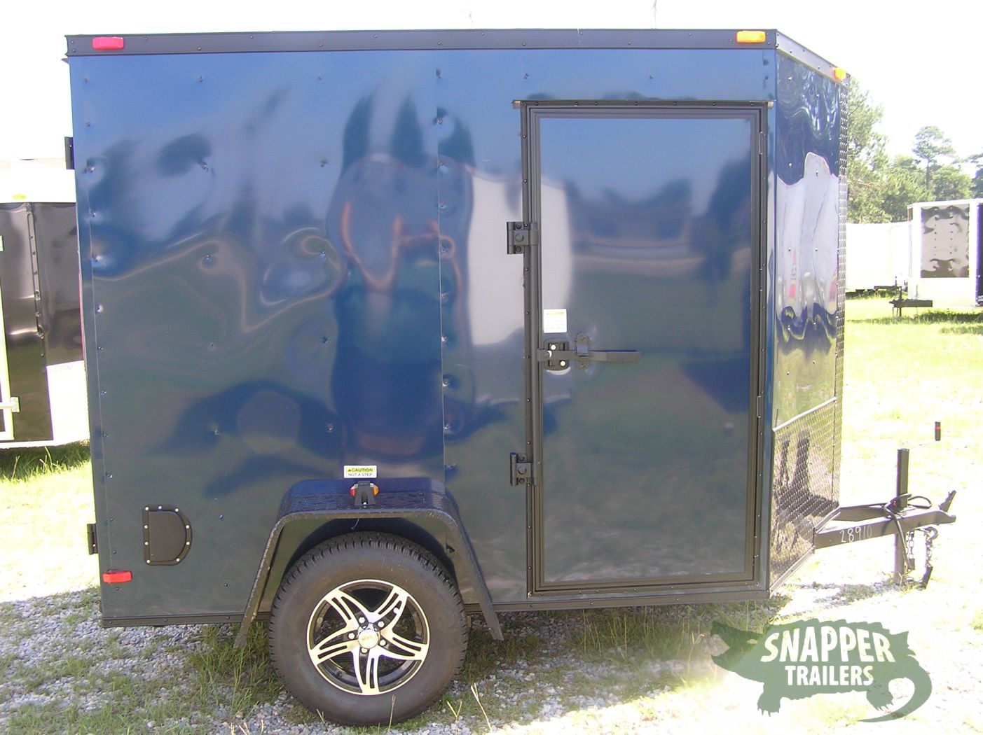 South Georgia Cargo 6x8 SA Trailer - Blue, Double Barn Doors, Side Door, Blackout Package, Extra Height, Stabilizer Jacks