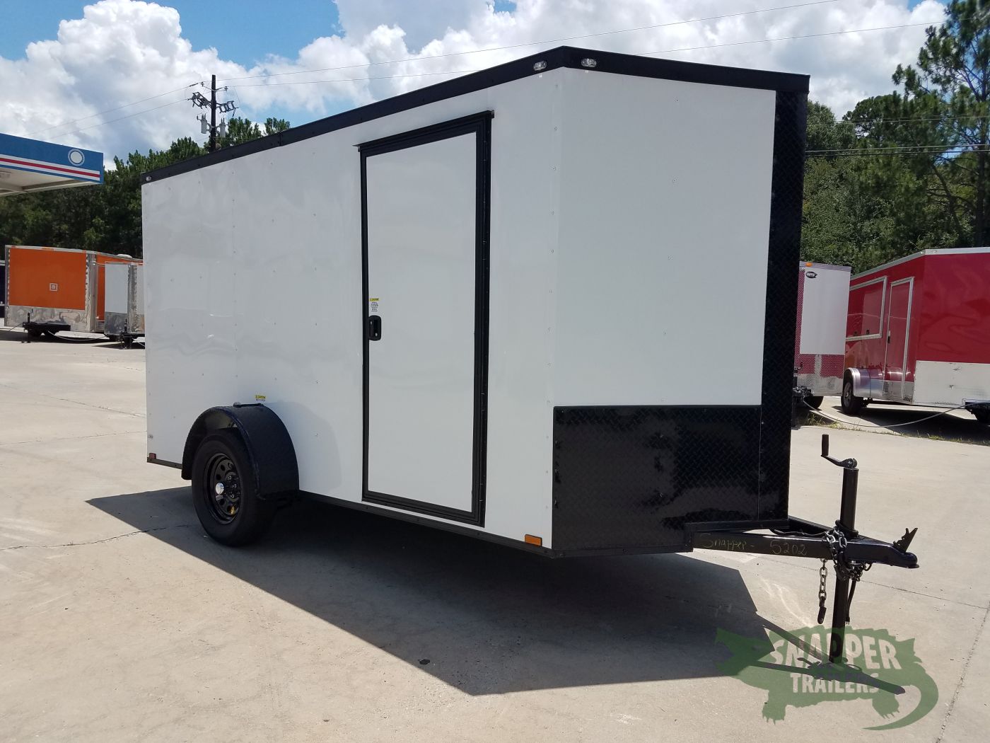 Quality Cargo 6x12 SA Trailer - White, Ramp, Side Door, Extra Height, Blackout Package - Image 9