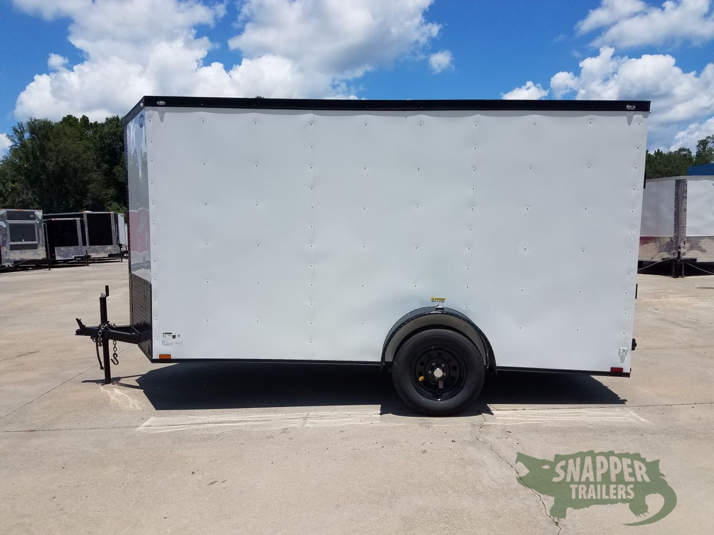 Quality Cargo 6x12 SA Trailer - White, Ramp, Side Door, Extra Height, Blackout Package - Image 3