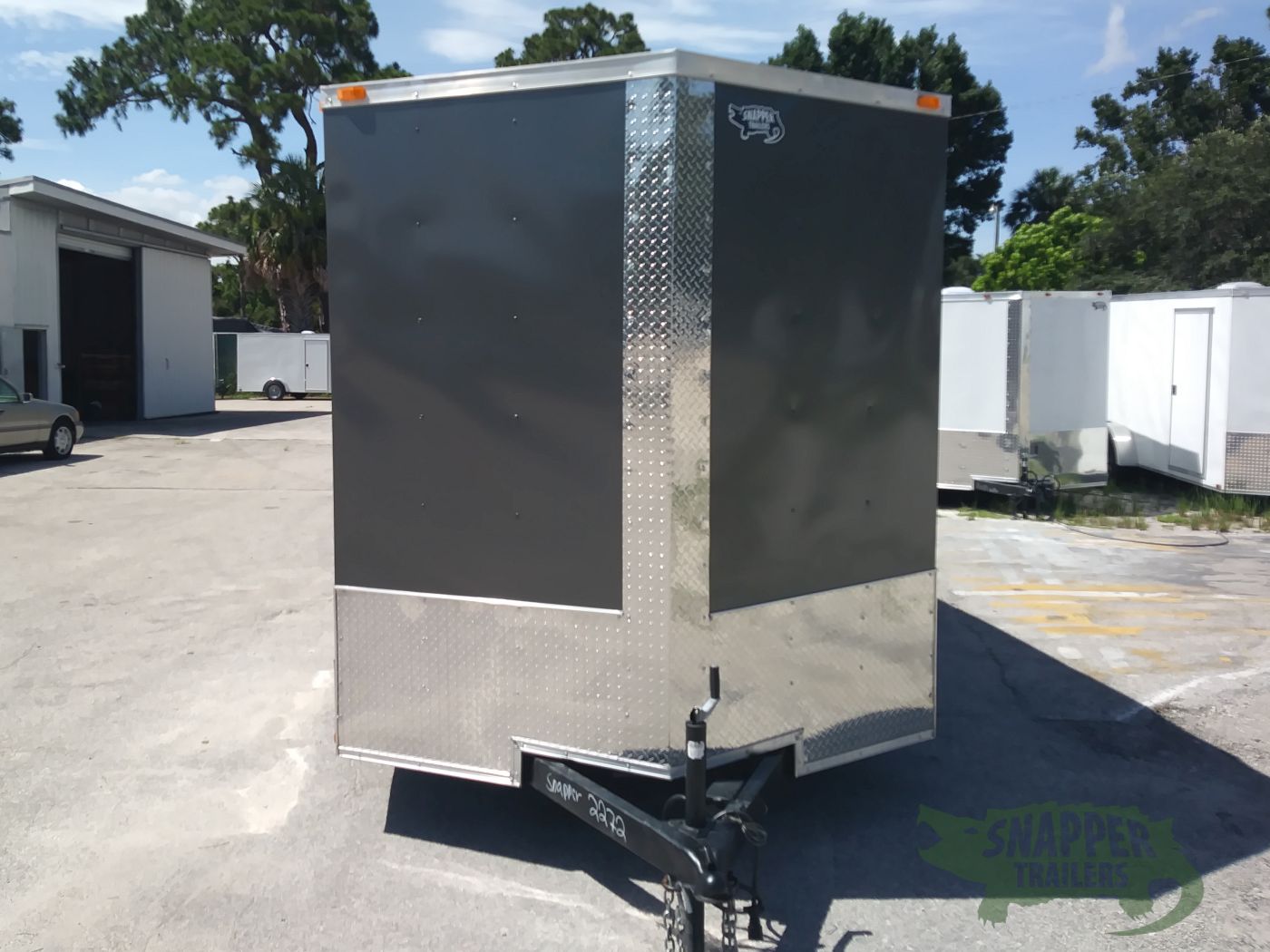 Quality Cargo 7x16 TA Trailer - Charcoal, Barn Doors, Side Door, Electrical, Extra Height, AC, Windows - Image 13