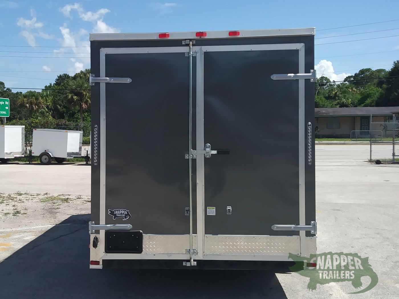 Quality Cargo 7x16 TA Trailer - Charcoal, Barn Doors, Side Door, Electrical, Extra Height, AC, Windows - Image 7