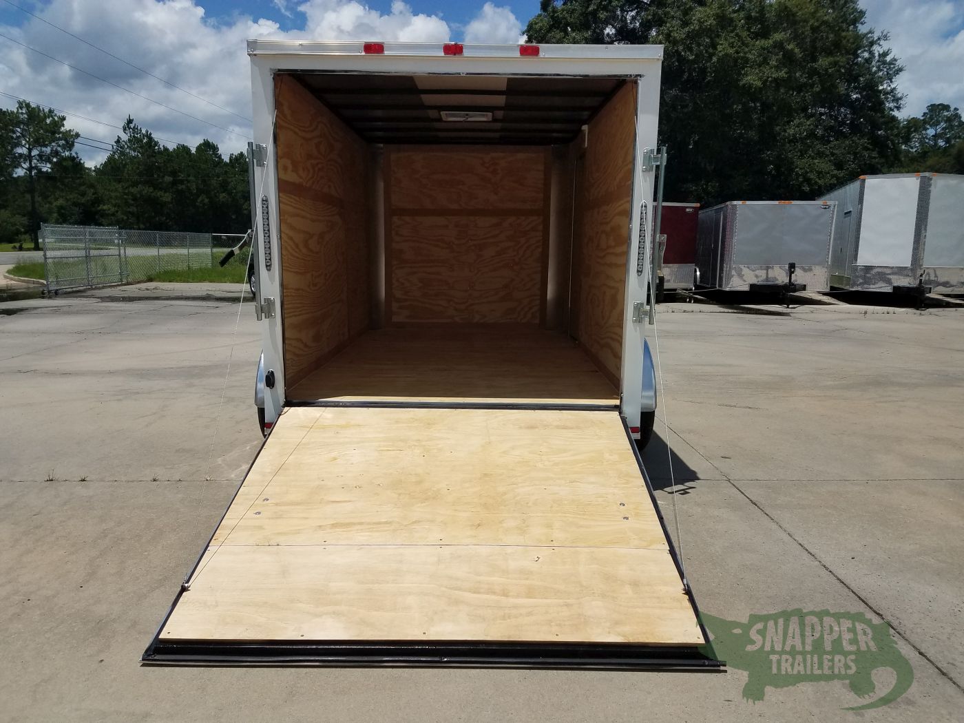 Quality Cargo 7x12 TA Trailer - White, Flat Ront, Ramp, Side Door, 5200 lbs Axles, Extra Height - Image 6