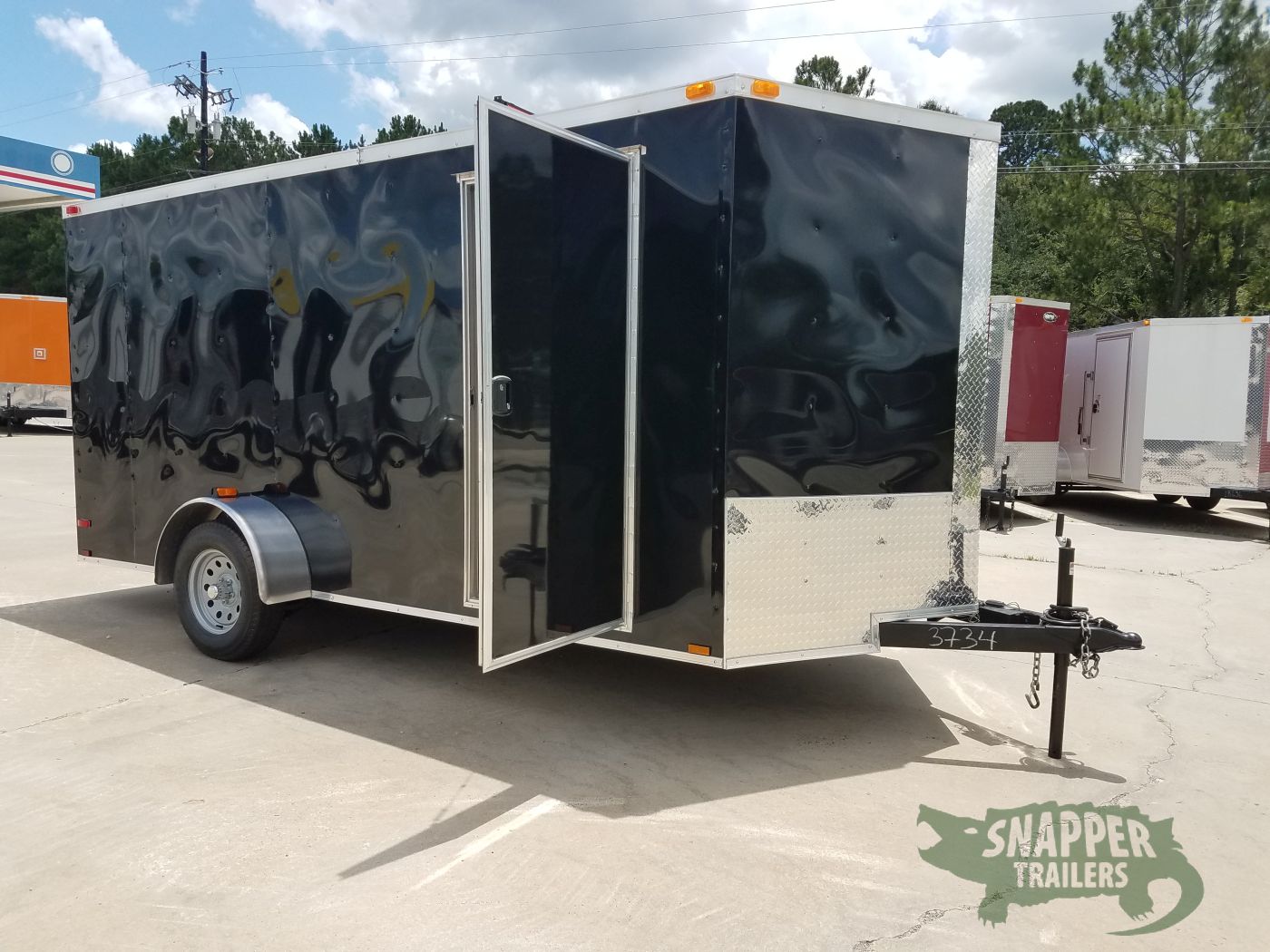 Quality Cargo 7x14 SA Trailer - Black, Ramp, Side Door, Brakes, Extra Height - Image 11
