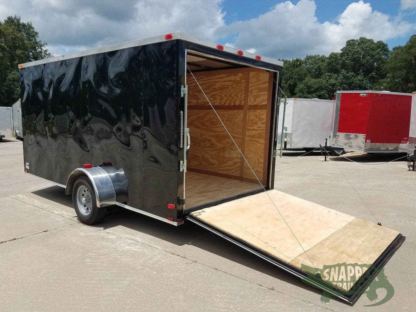 Quality Cargo 7x14 SA Trailer - Black, Ramp, Side Door, Brakes, Extra Height - Image 4