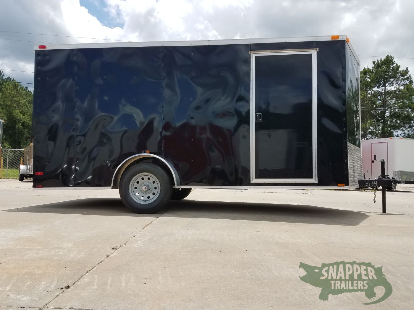 Quality Cargo 7x14 SA Trailer - Black, Ramp, Side Door, Brakes, Extra Height