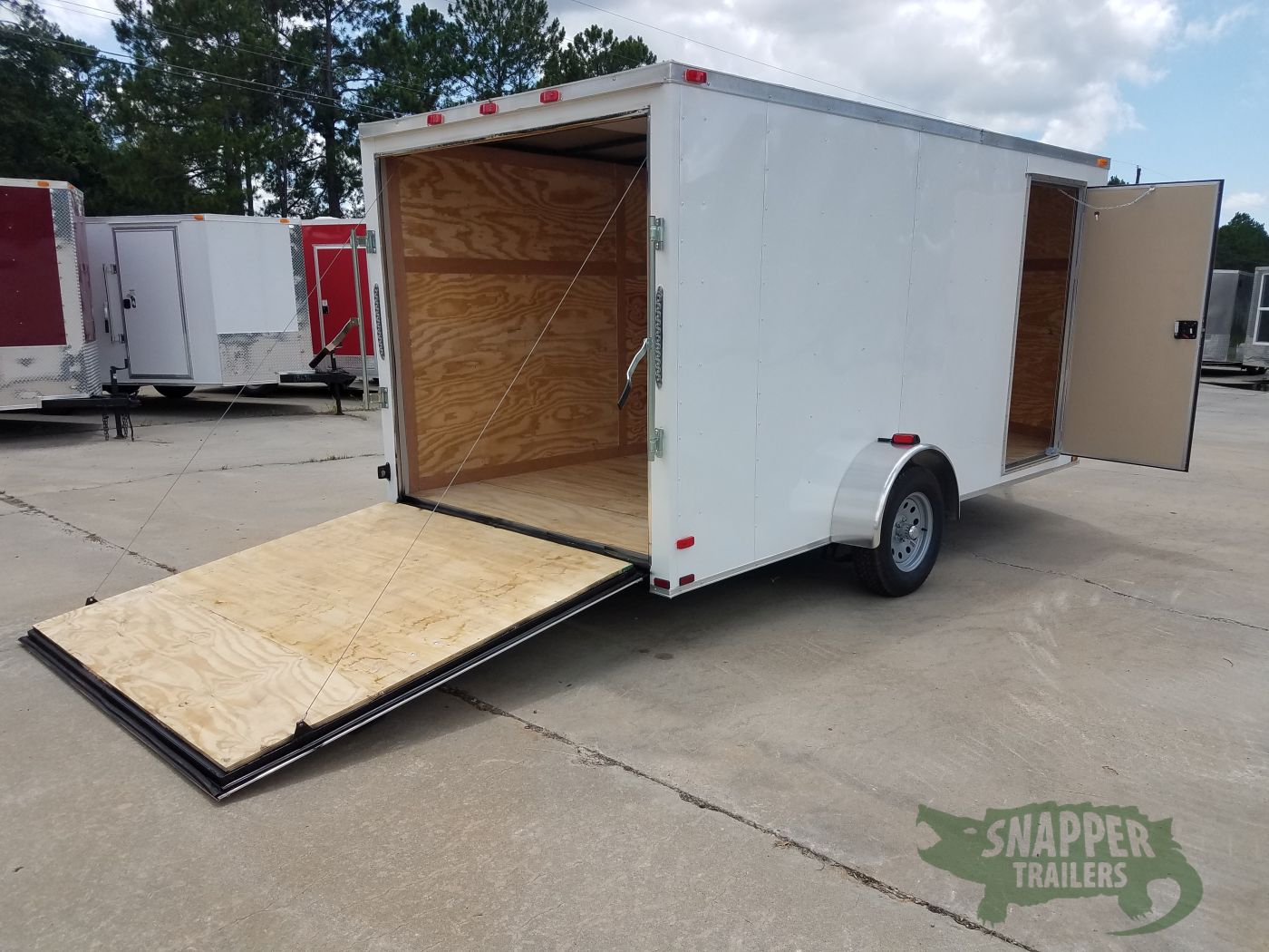 Quality Cargo 7x14 SA Trailer - White, Ramp, Side Door, Brakes, Extra Height - Image 8