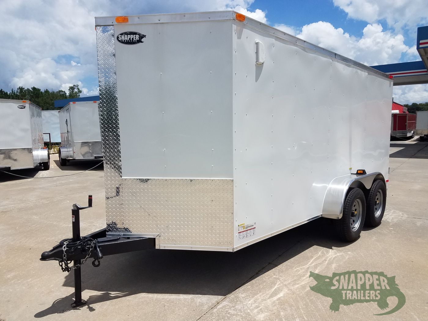 South Georgia Cargo 6x14 TA Trailer - White, Double Doors, Side Door - Image 2