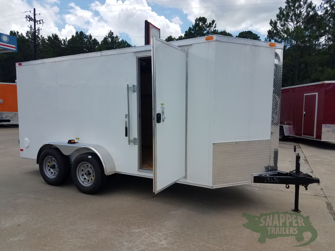 South Georgia Cargo 6x14 TA Trailer - White, Double Doors, Side Door - Image 11