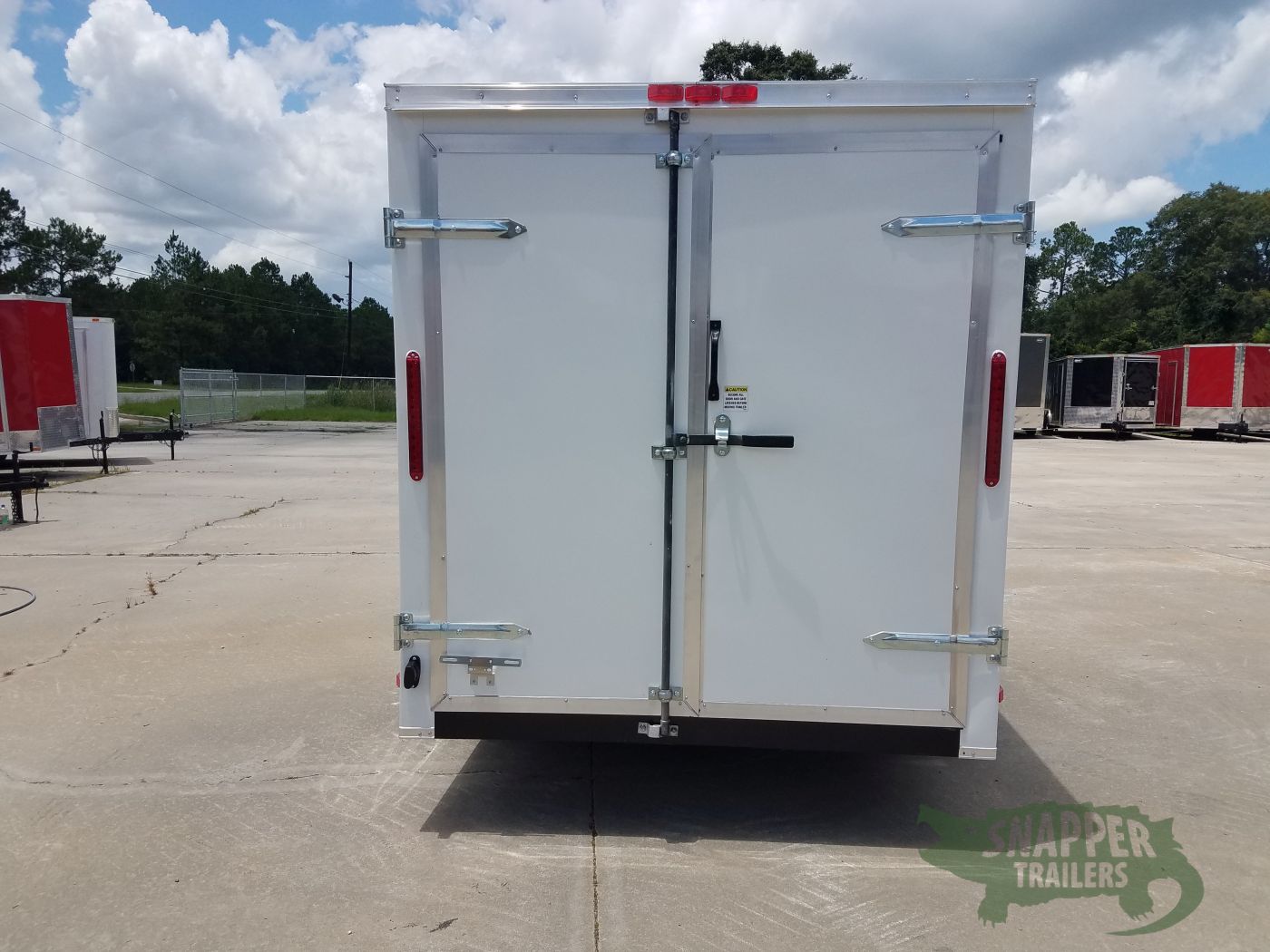 South Georgia Cargo 6x14 TA Trailer - White, Double Doors, Side Door - Image 7