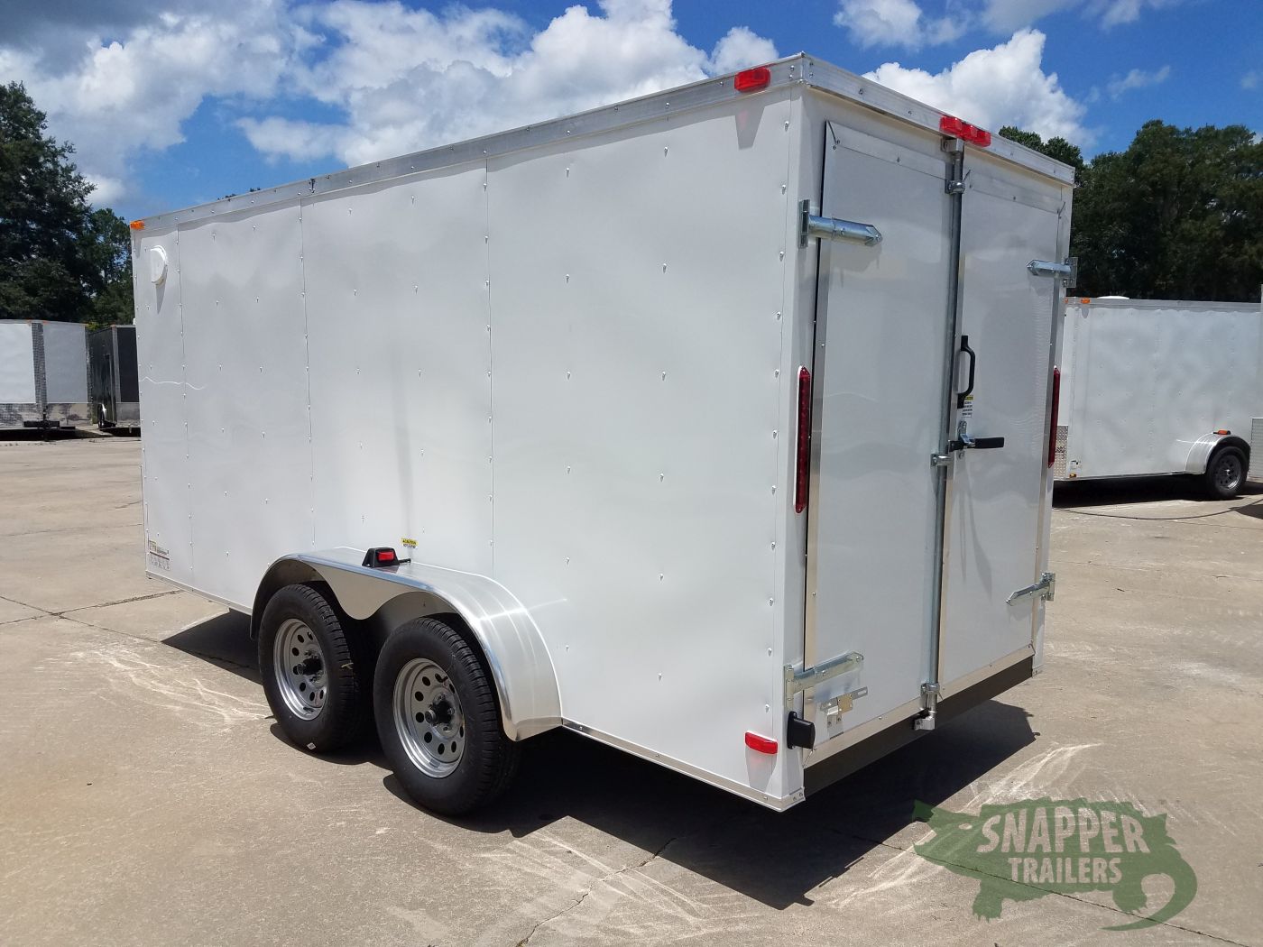 South Georgia Cargo 6x14 TA Trailer - White, Double Doors, Side Door - Image 5