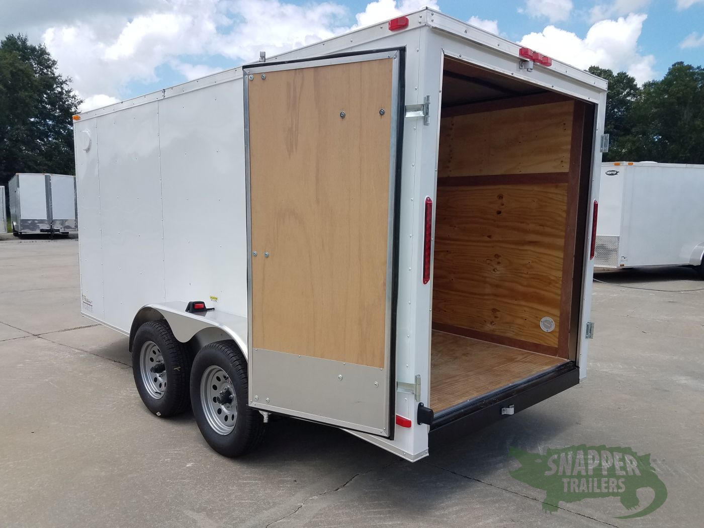 South Georgia Cargo 6x14 TA Trailer - White, Double Doors, Side Door - Image 4
