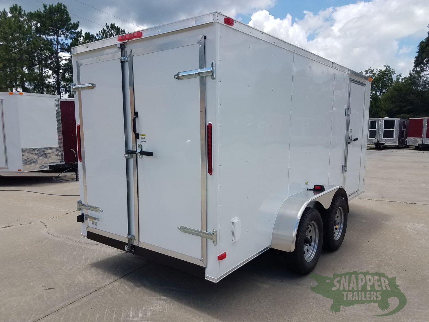 South Georgia Cargo 6x14 TA Trailer - White, Double Doors, Side Door - Image 9