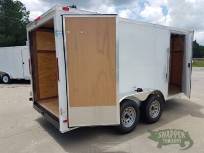 South Georgia Cargo 6x14 TA Trailer - White, Double Doors, Side Door - Image 8