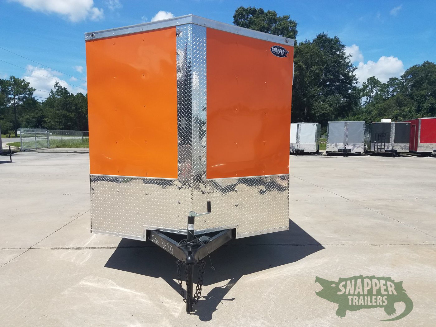 Quality Cargo 7x14 TA Trailer - Orange and Black, Ramp, Side Door, Extra Height, Side Vents and Mag Wheels - Image 13