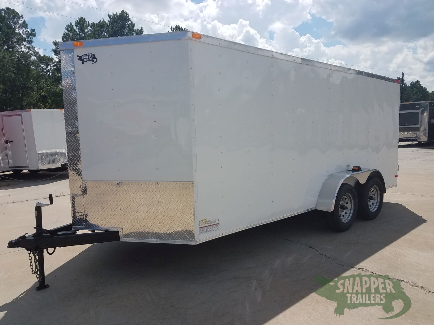 South Georgia Cargo 7x16 TA Trailer - White, Double Barn Doors, Side Door, Luan Ceiling, Insultated Walls and Ceiling - Image 3
