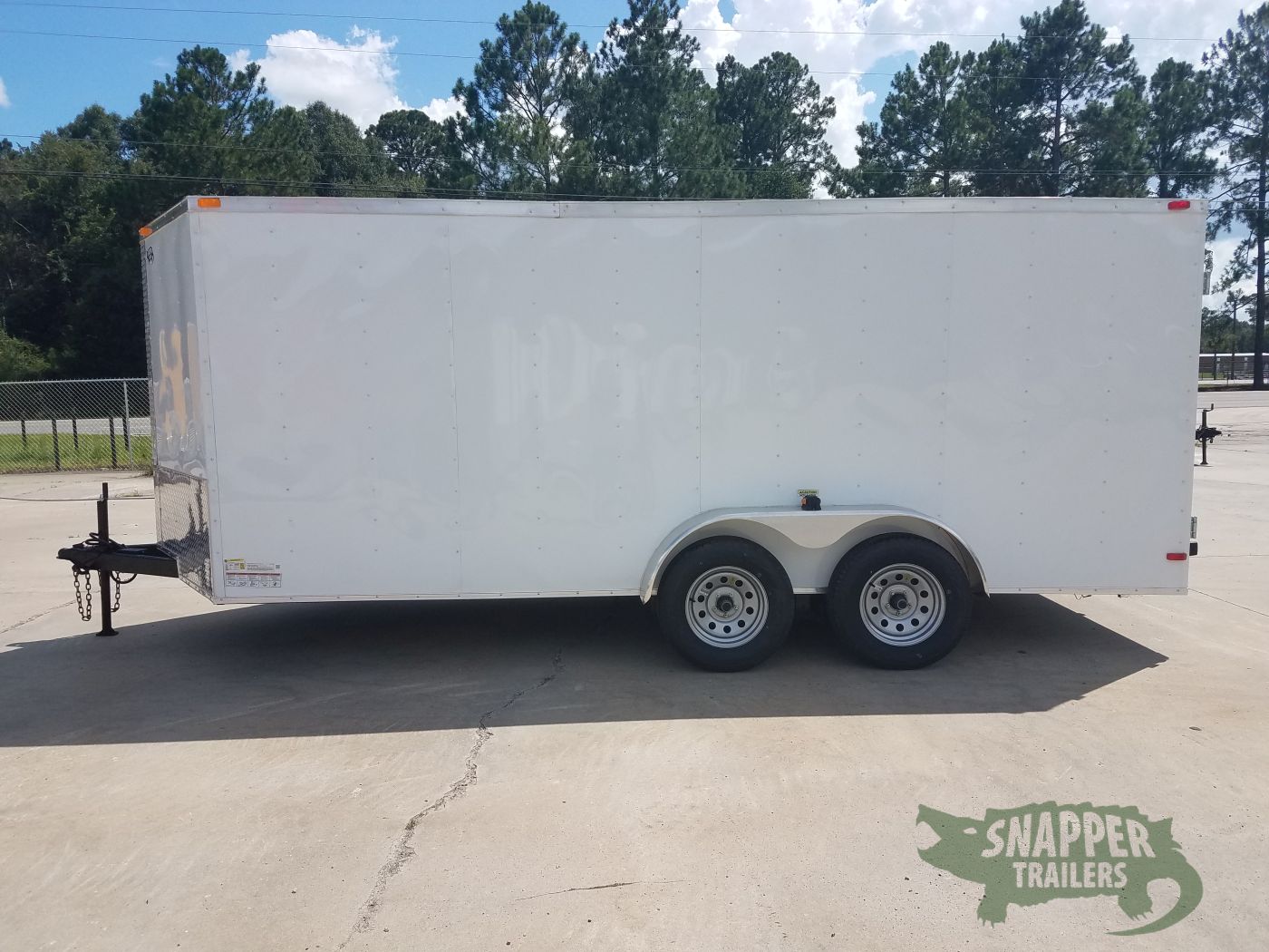 South Georgia Cargo 7x16 TA Trailer - White, Double Barn Doors, Side Door, Luan Ceiling, Insultated Walls and Ceiling - Image 4