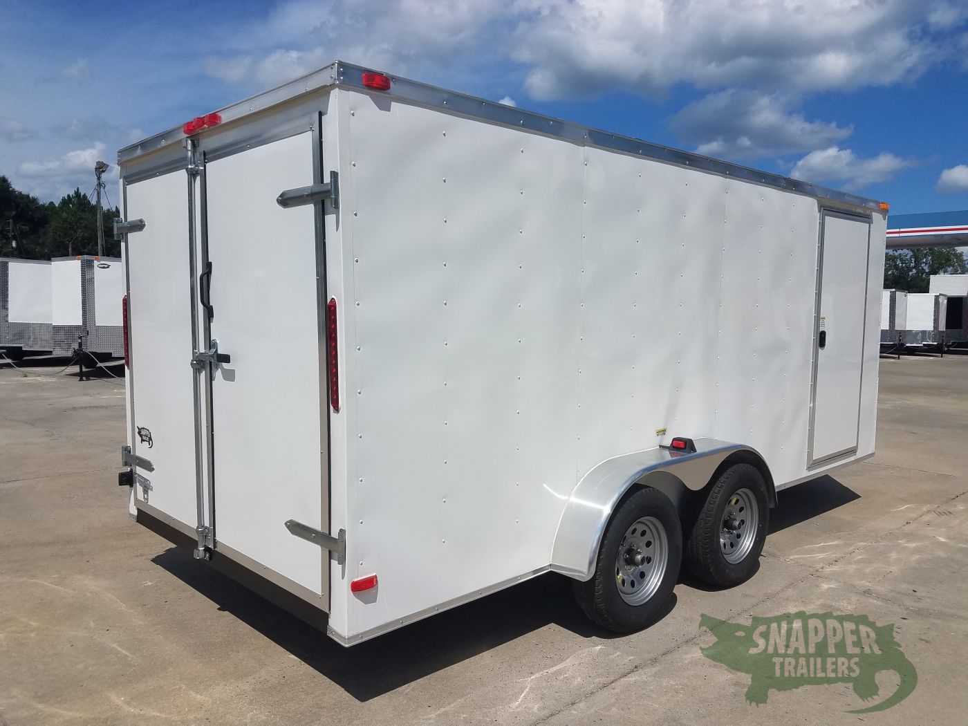 South Georgia Cargo 7x16 TA Trailer - White, Double Barn Doors, Side Door, Luan Ceiling, Insultated Walls and Ceiling - Image 10