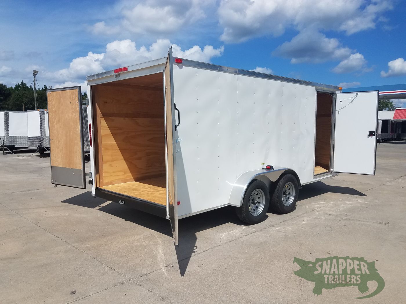 South Georgia Cargo 7x16 TA Trailer - White, Double Barn Doors, Side Door, Luan Ceiling, Insultated Walls and Ceiling - Image 9