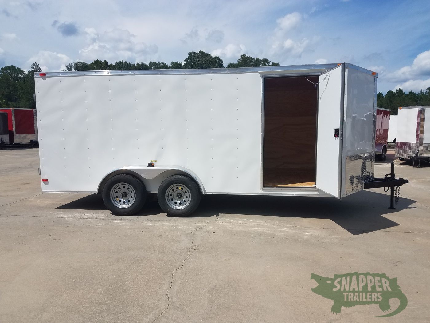 South Georgia Cargo 7x16 TA Trailer - White, Double Barn Doors, Side Door, Luan Ceiling, Insultated Walls and Ceiling - Image 11
