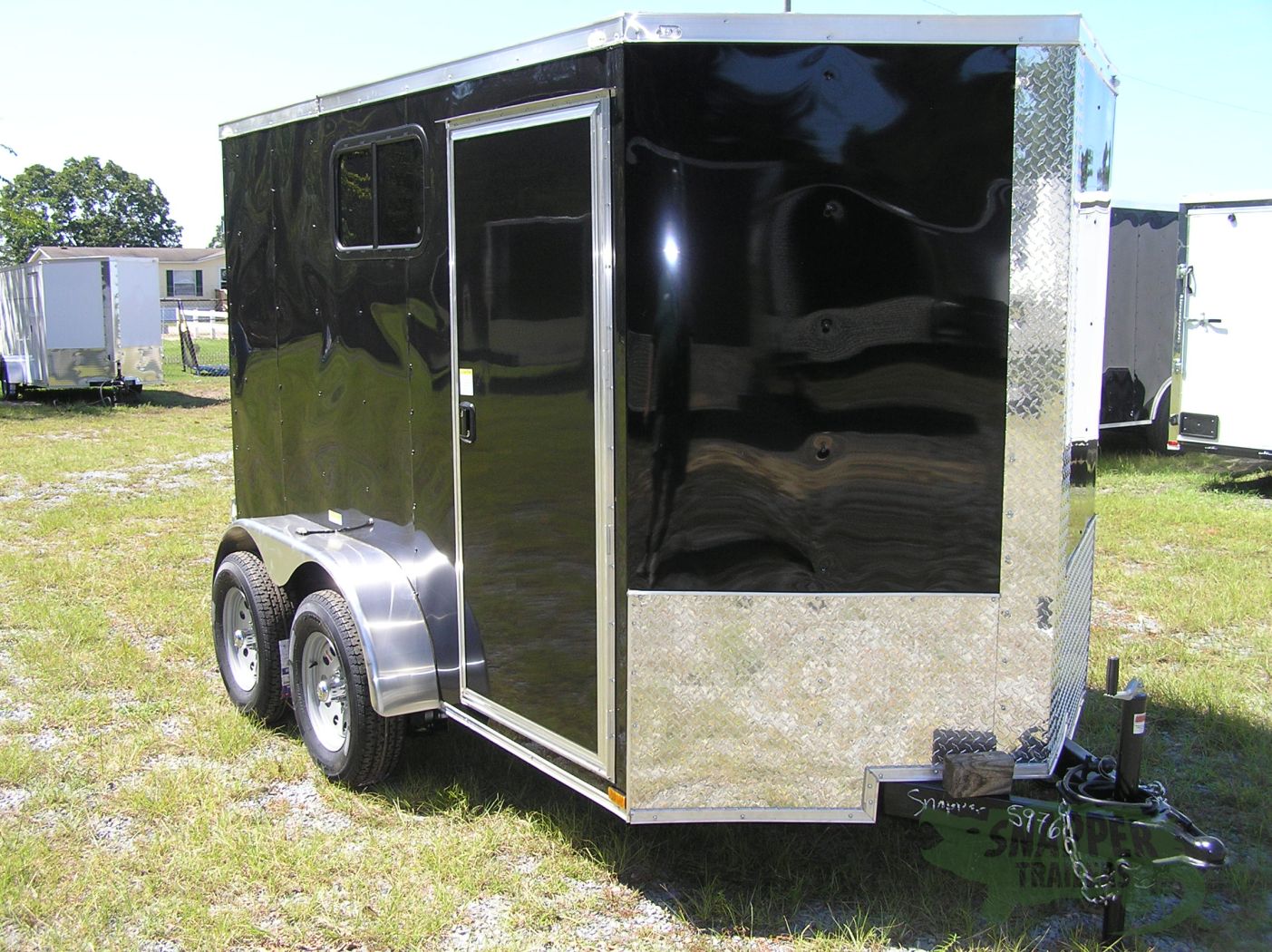Quality Cargo 6x10 TA Trailer - Black, Double Barn Doors, Side Door, Extra Height, Windows - Image 12