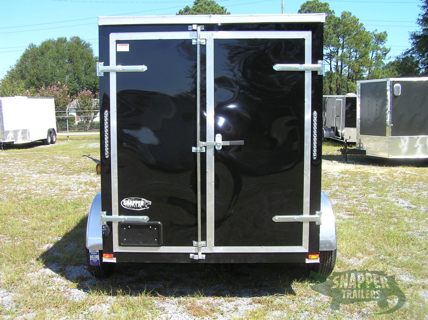 Quality Cargo 6x10 TA Trailer - Black, Double Barn Doors, Side Door, Extra Height, Windows - Image 6