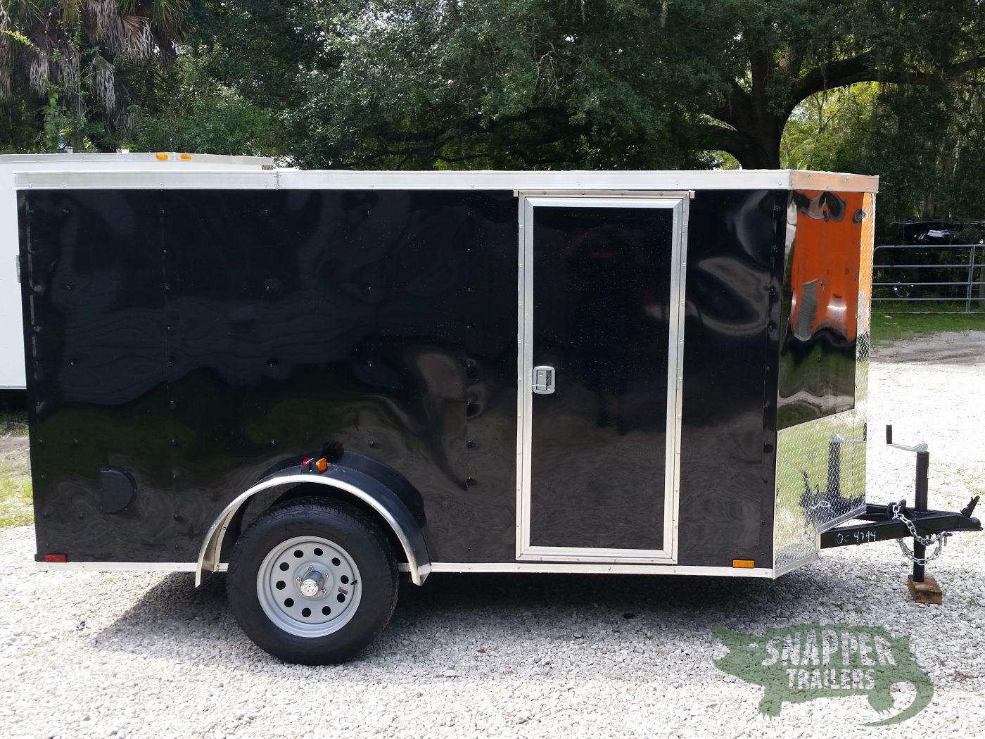 Quality Cargo 5x10 SA Trailer - Black, Ramp, Side Door, Side Vents