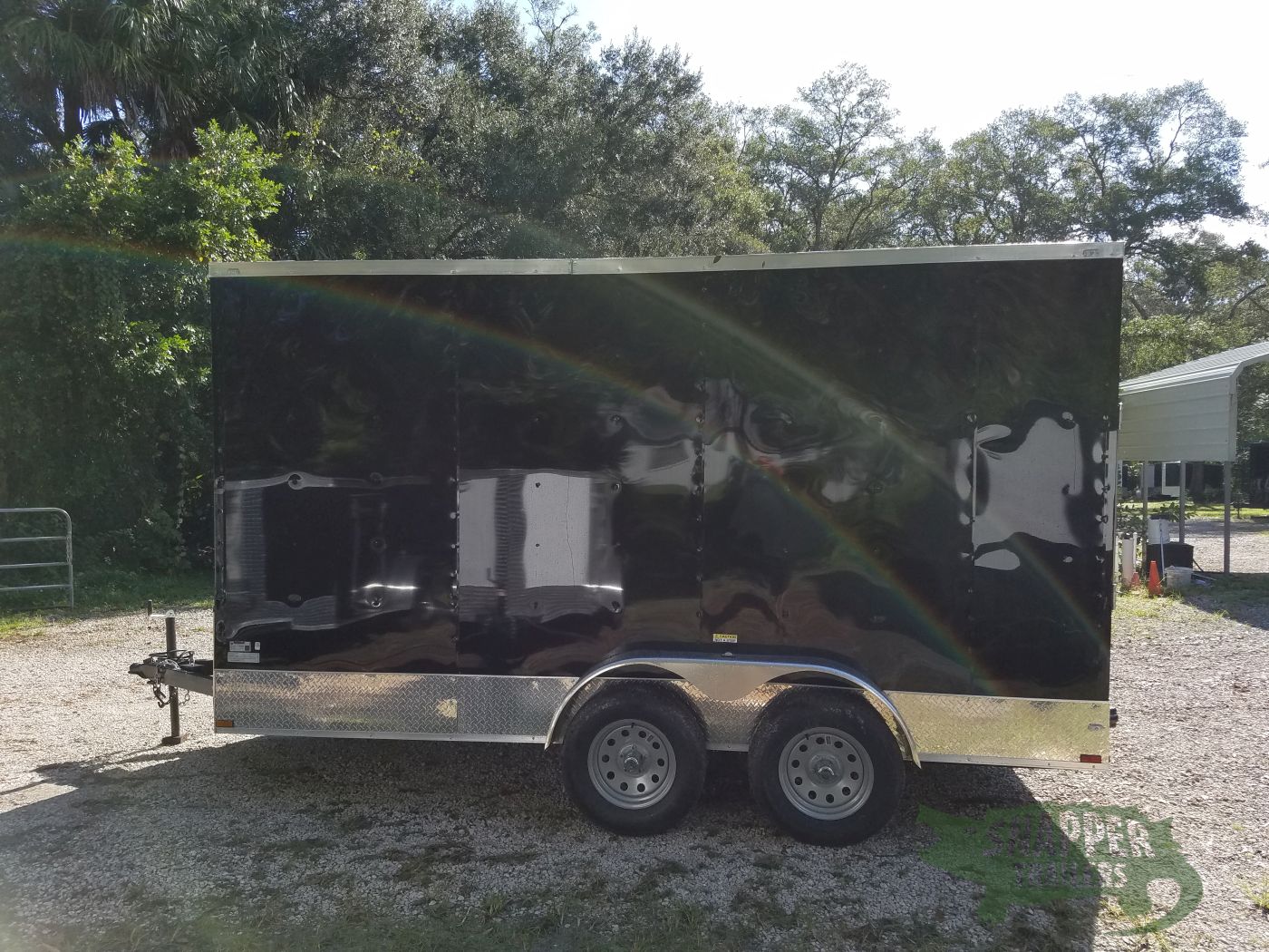 Quality Cargo 7x14 TA Trailer - Black, Ramp, Side Door, Extra Height - Image 2