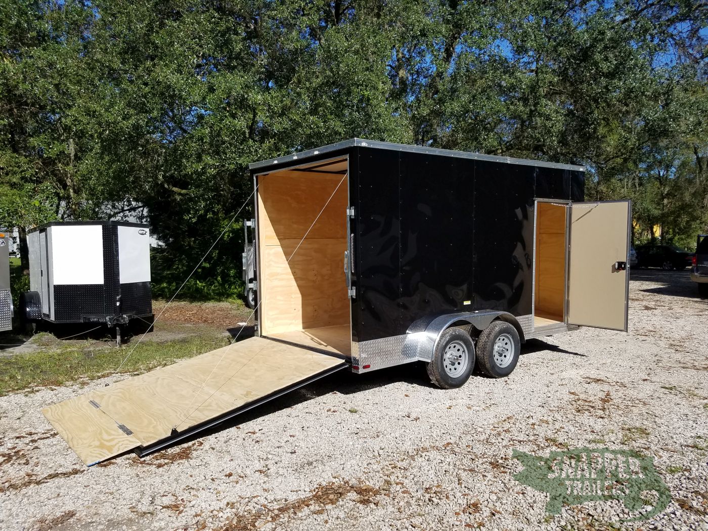 Quality Cargo 7x14 TA Trailer - Black, Ramp, Side Door, Extra Height - Image 6