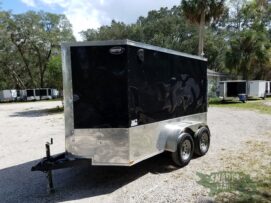 Alternative view of Quality Cargo 6x10 TA Trailer - Black, Ramp, Side Door, Extra Height