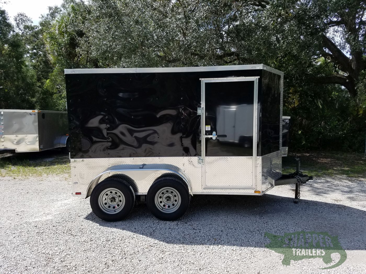Quality Cargo 6x10 TA Trailer - Black, Ramp, Side Door, Extra Height