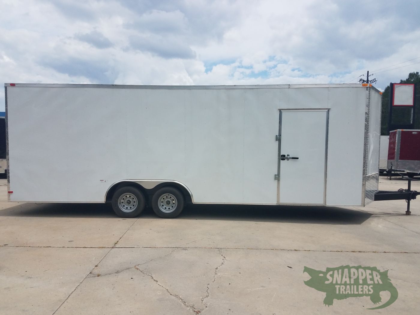 South Georgia Cargo 8.5x24 TA Trailer - White, Ramp, Extra Height, E-Track, Extended Tongue, Additional Options