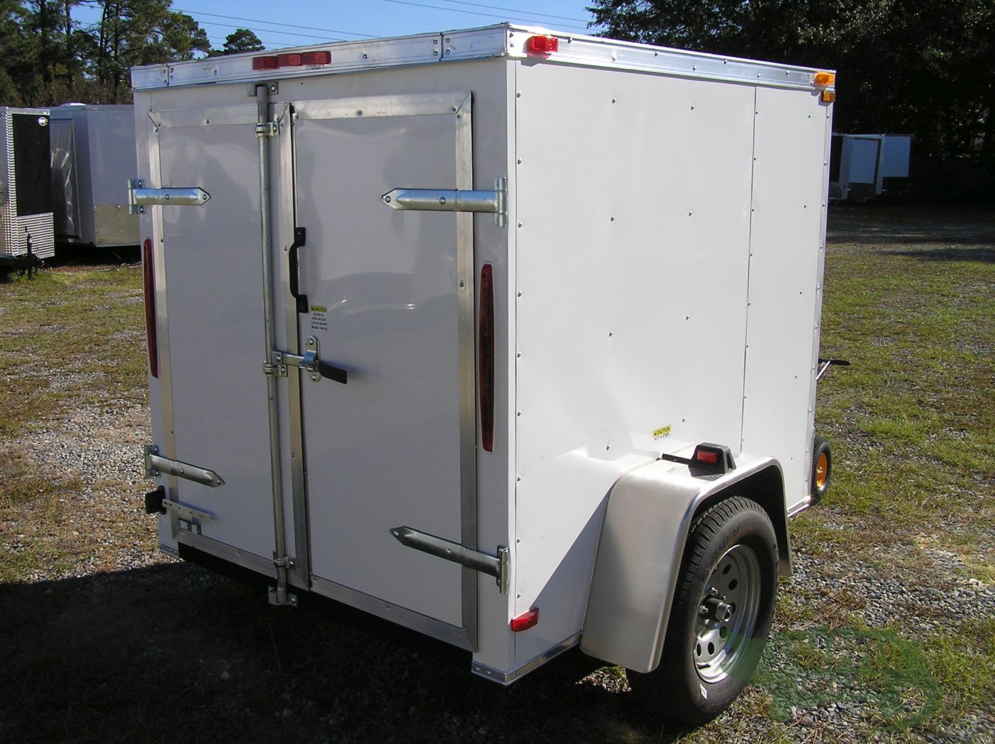 South Georgia Cargo 5x6 SA Trailer - White, Double Doors - Image 9