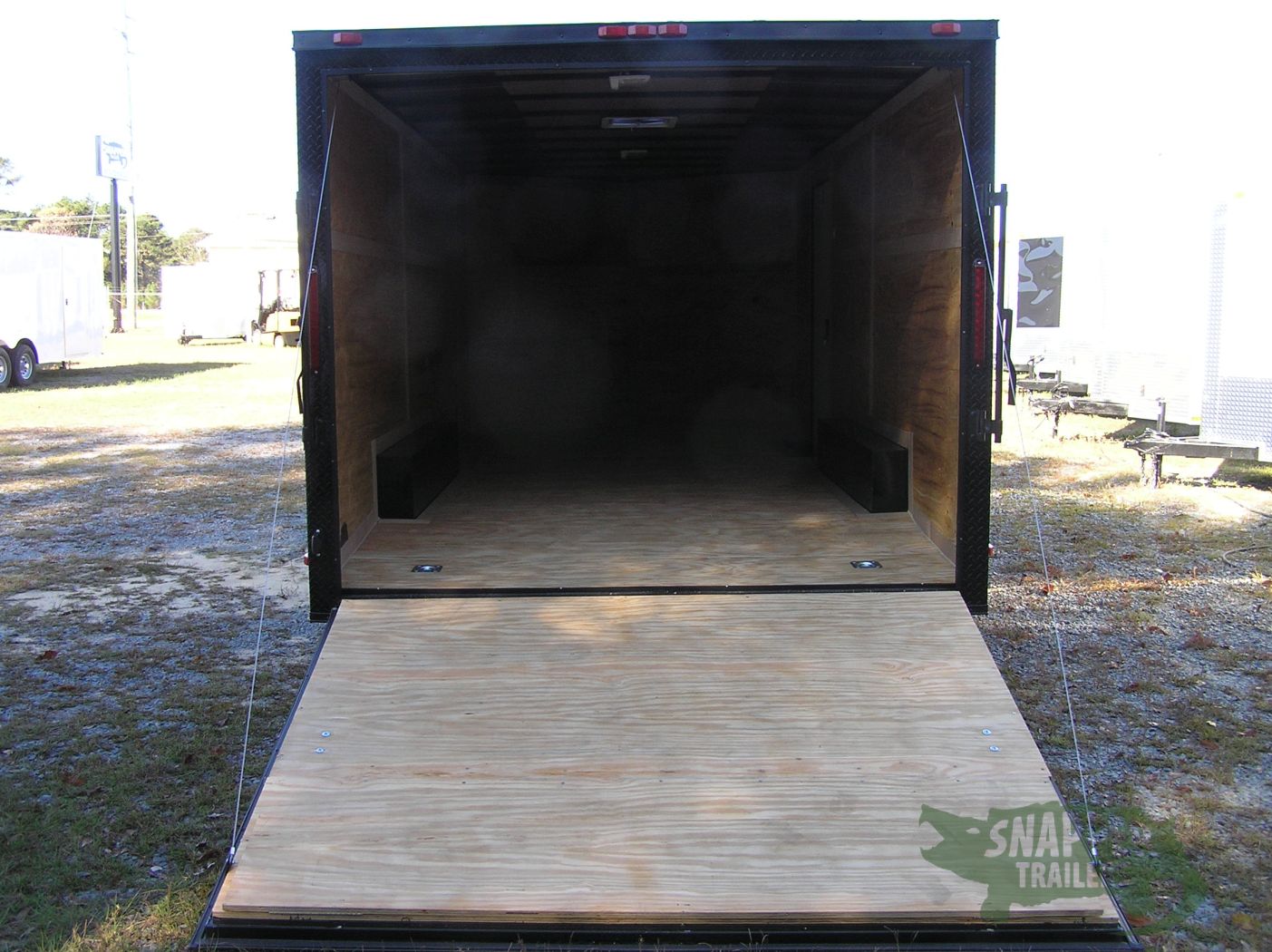 South Georgia Cargo 8.5x18 TA Trailer - Black, Ramp, Side Door, Blackout - Image 4