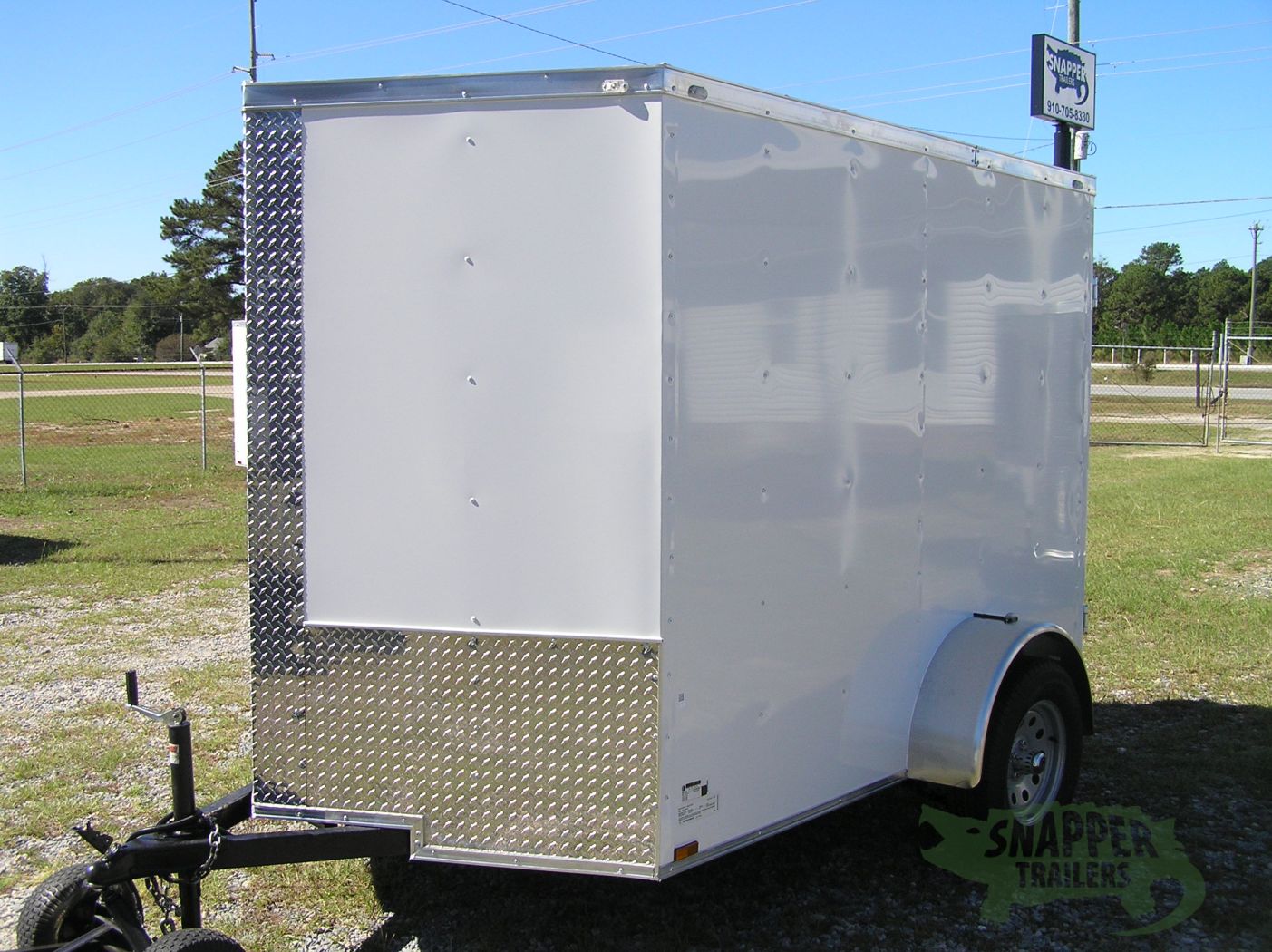 Quality Cargo 6x8 SA Trailer - White, Double Barn Doors, Extra Height - Image 2