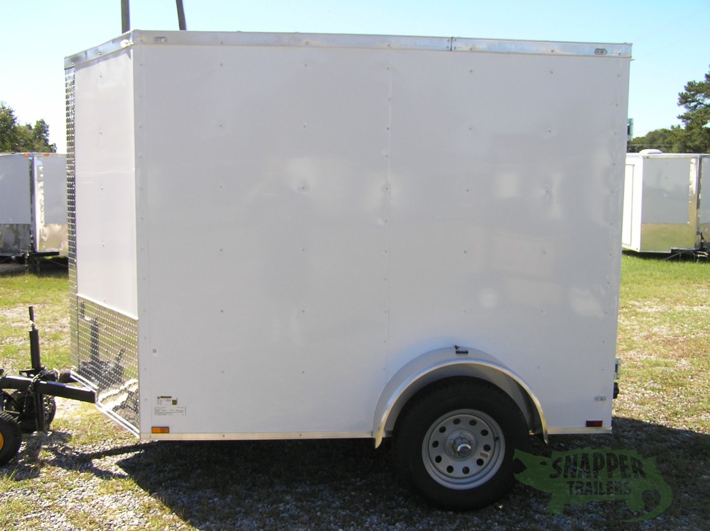Quality Cargo 6x8 SA Trailer - White, Double Barn Doors, Extra Height - Image 3