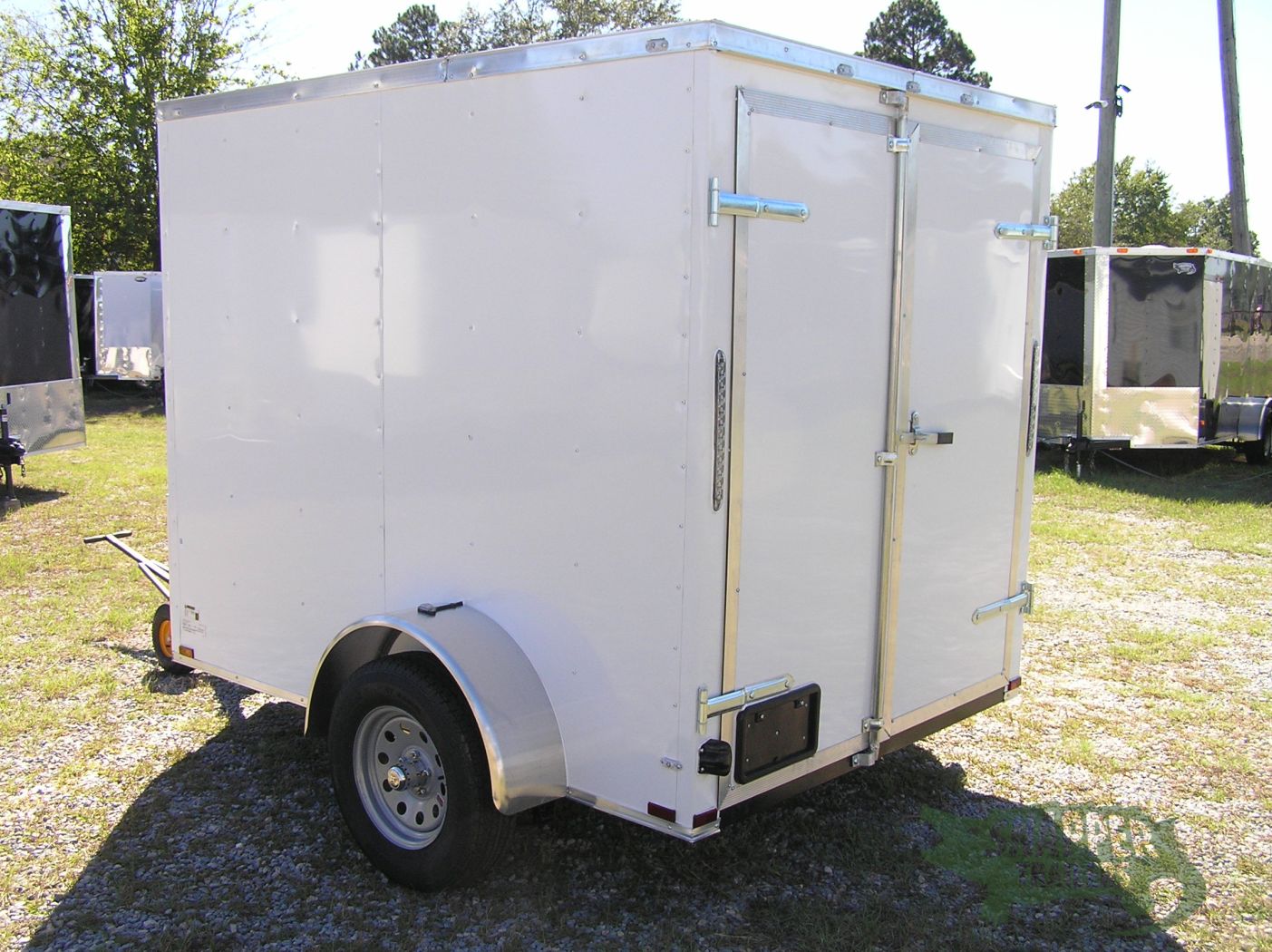 Quality Cargo 6x8 SA Trailer - White, Double Barn Doors, Extra Height - Image 5