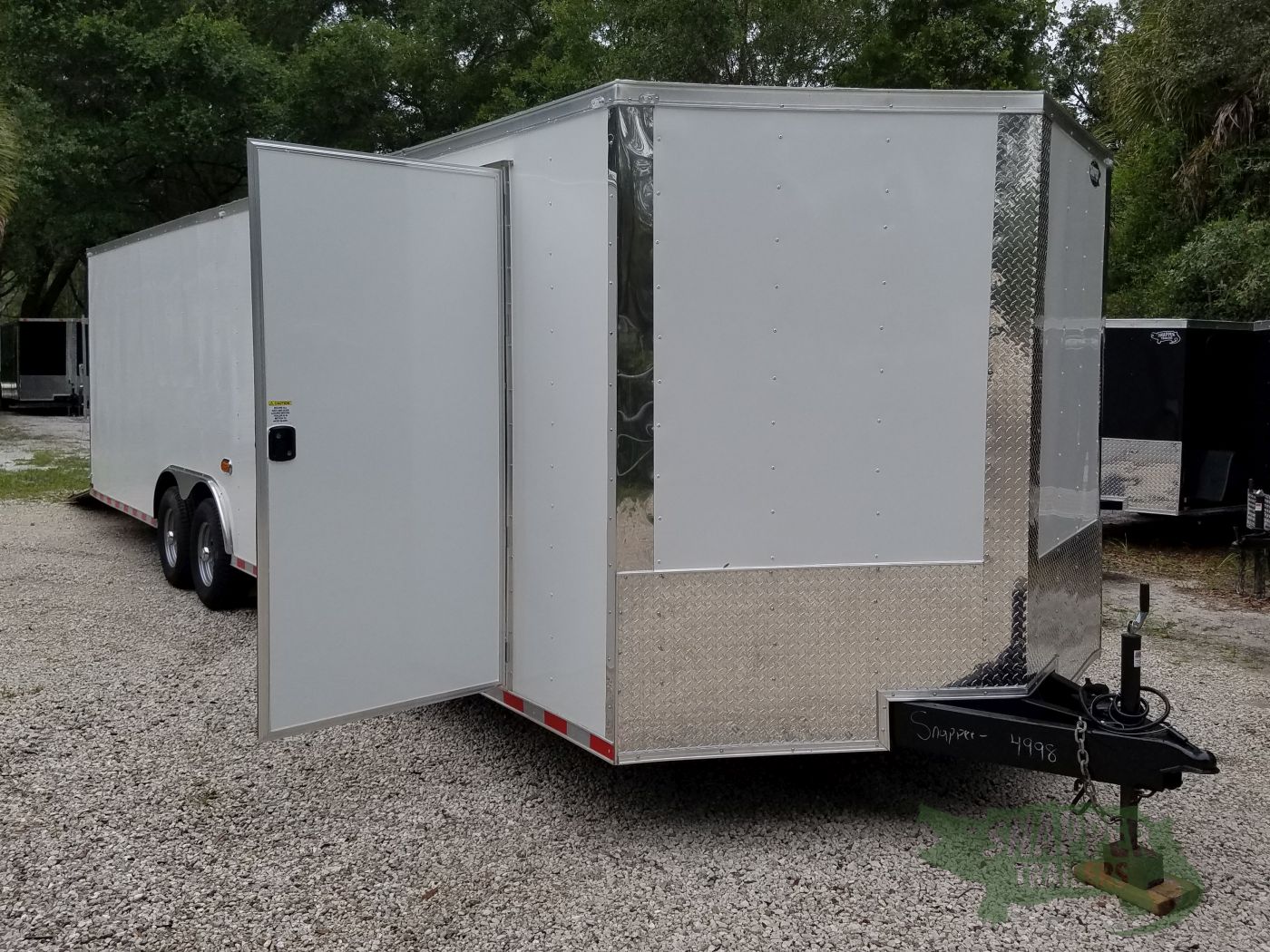 Quality Cargo 8.5x28 TA Trailer - White, Ramp, Side Door, D-Rings, 5K Axles - Image 12