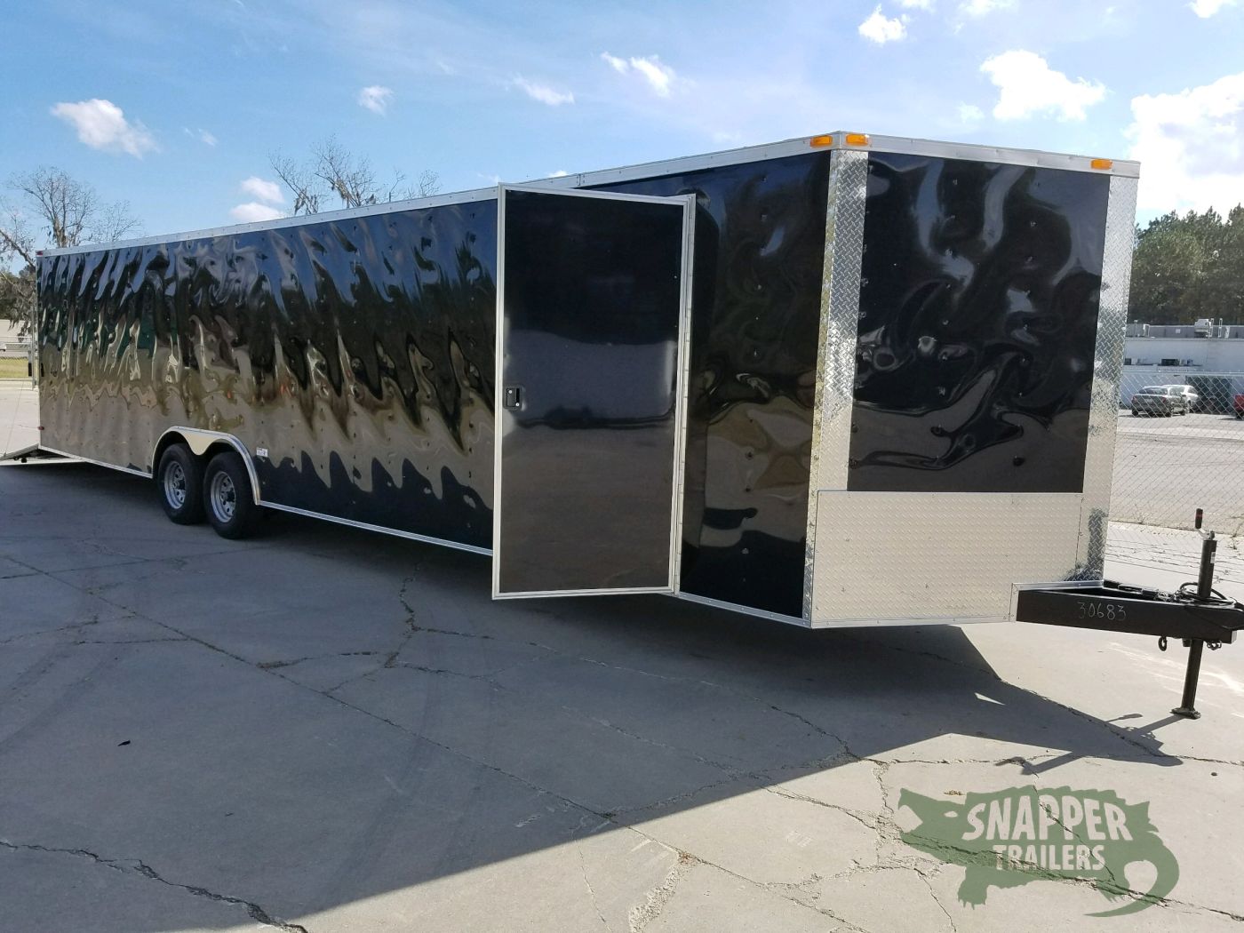 South Georgia Cargo 8.5x32 TA Trailer - Black, Ramp, Side Door, D-Rings - Image 2