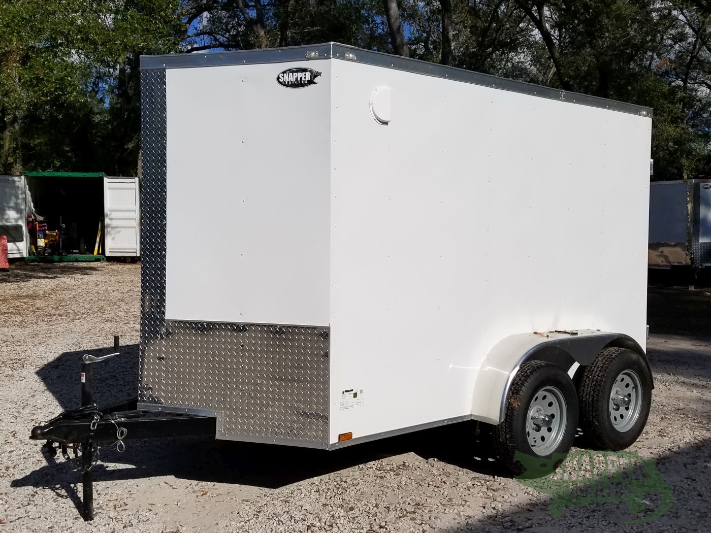 Quality Cargo 6x10 TA Trailer - White, Double Barn Doors, Side Door, Extra Height, Bar Lock - Image 3